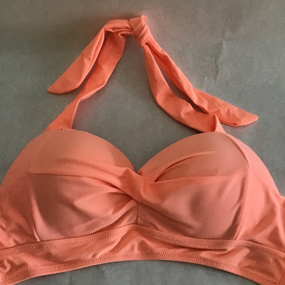 Hot peach bikini top size L